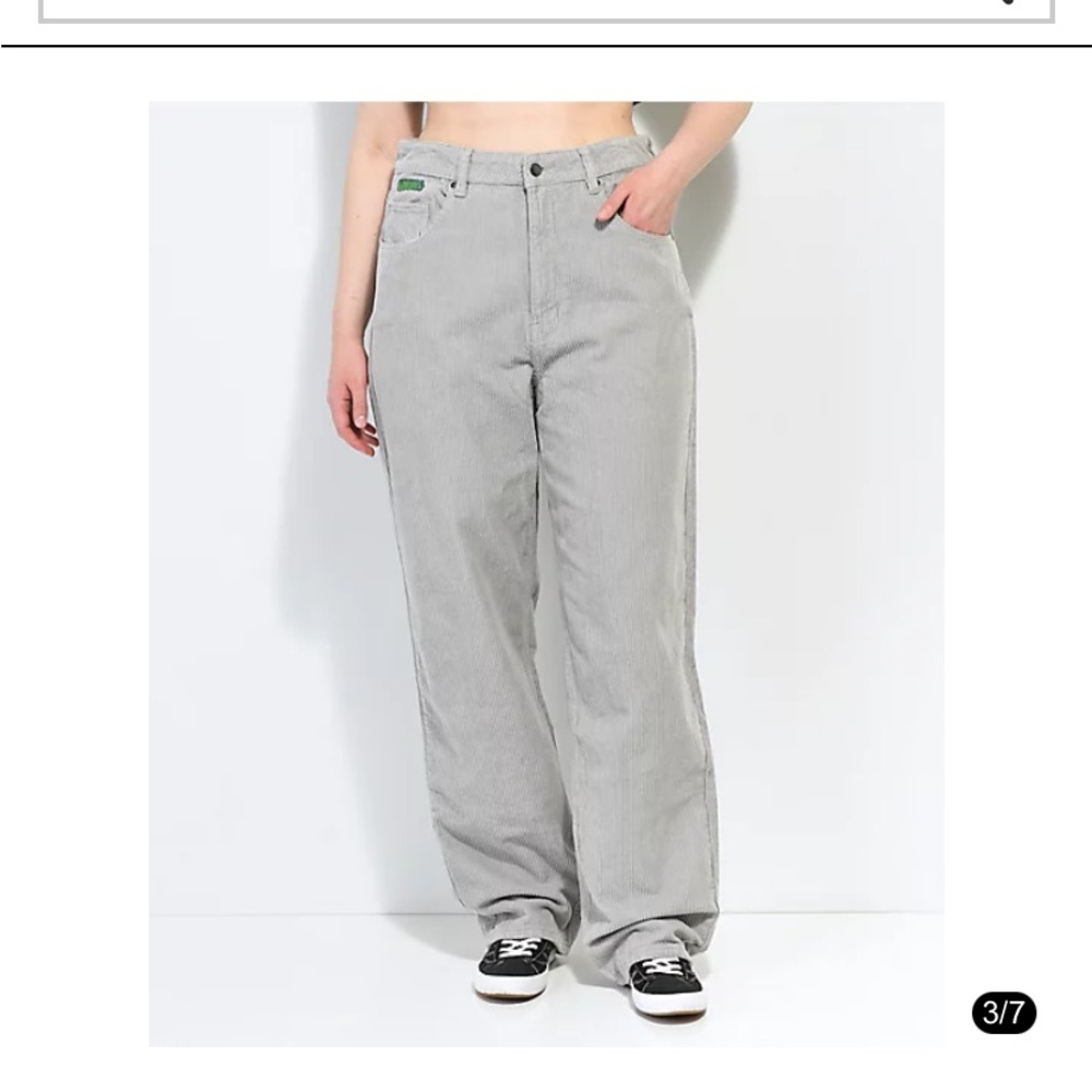 Empyre women grey Wide Leg corduroy for Effortless Style size 11